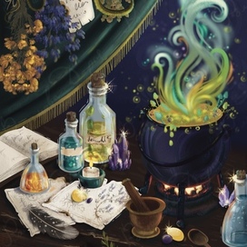 Серия открыток «Зеленая магия»изд. АСТ