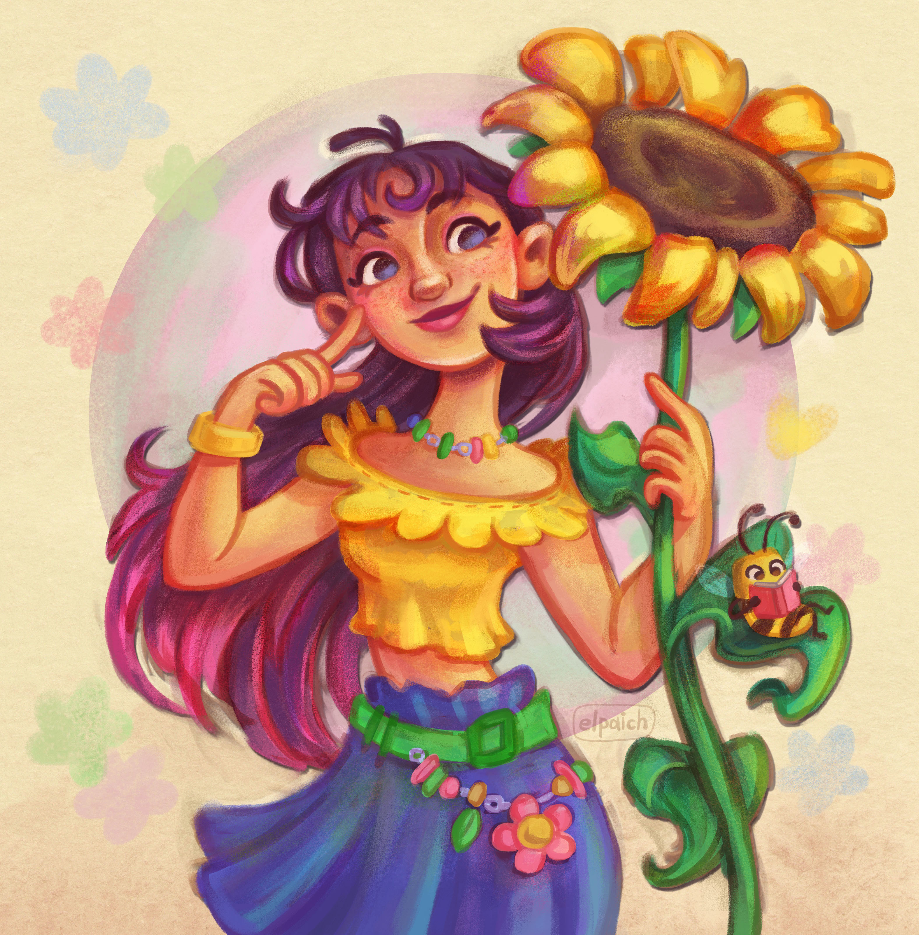 Летние цветы. Подсолнух