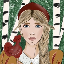 Девушка и петушок