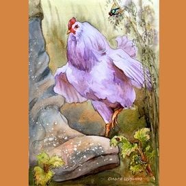 Фиолетовая птица