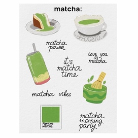 Стикеры для кафе matcha