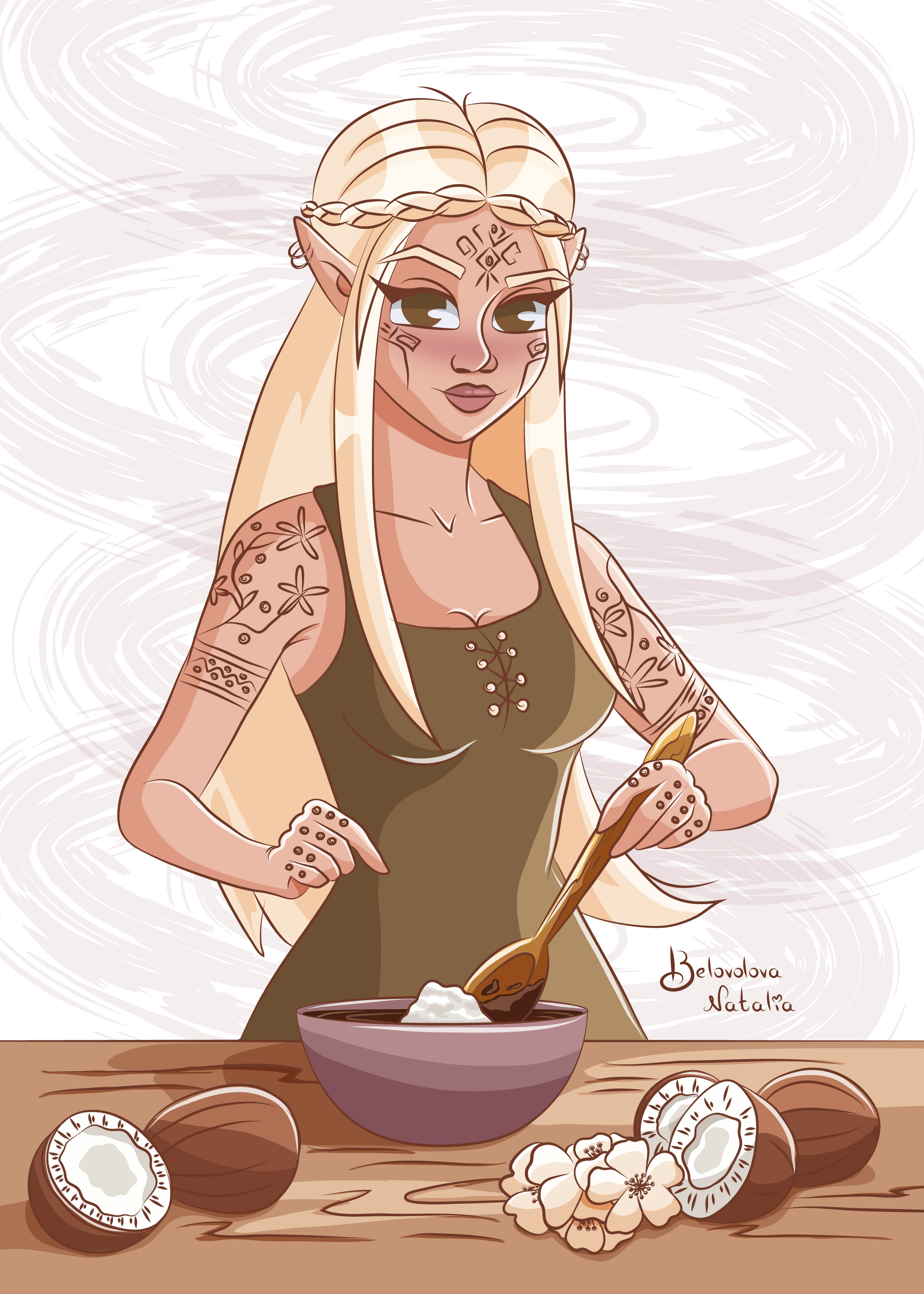 Дизайн персонажа (Эльфийка)