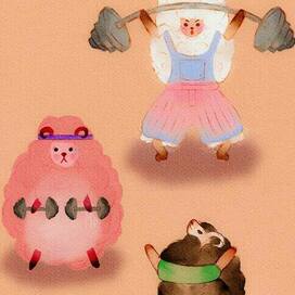 Концепт овечек-гимнасток