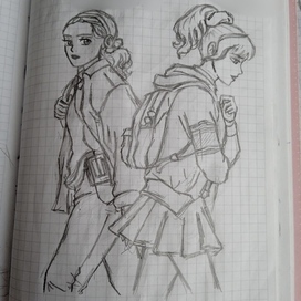 набросок карандашом 