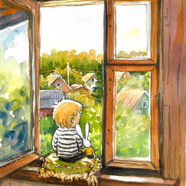 На дачном окне