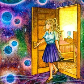 Выход из зоны комфорта - илюстрация акварелью для карт МАК