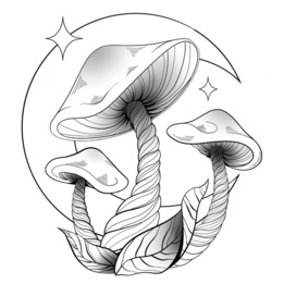 Эскиз "Грибы" 