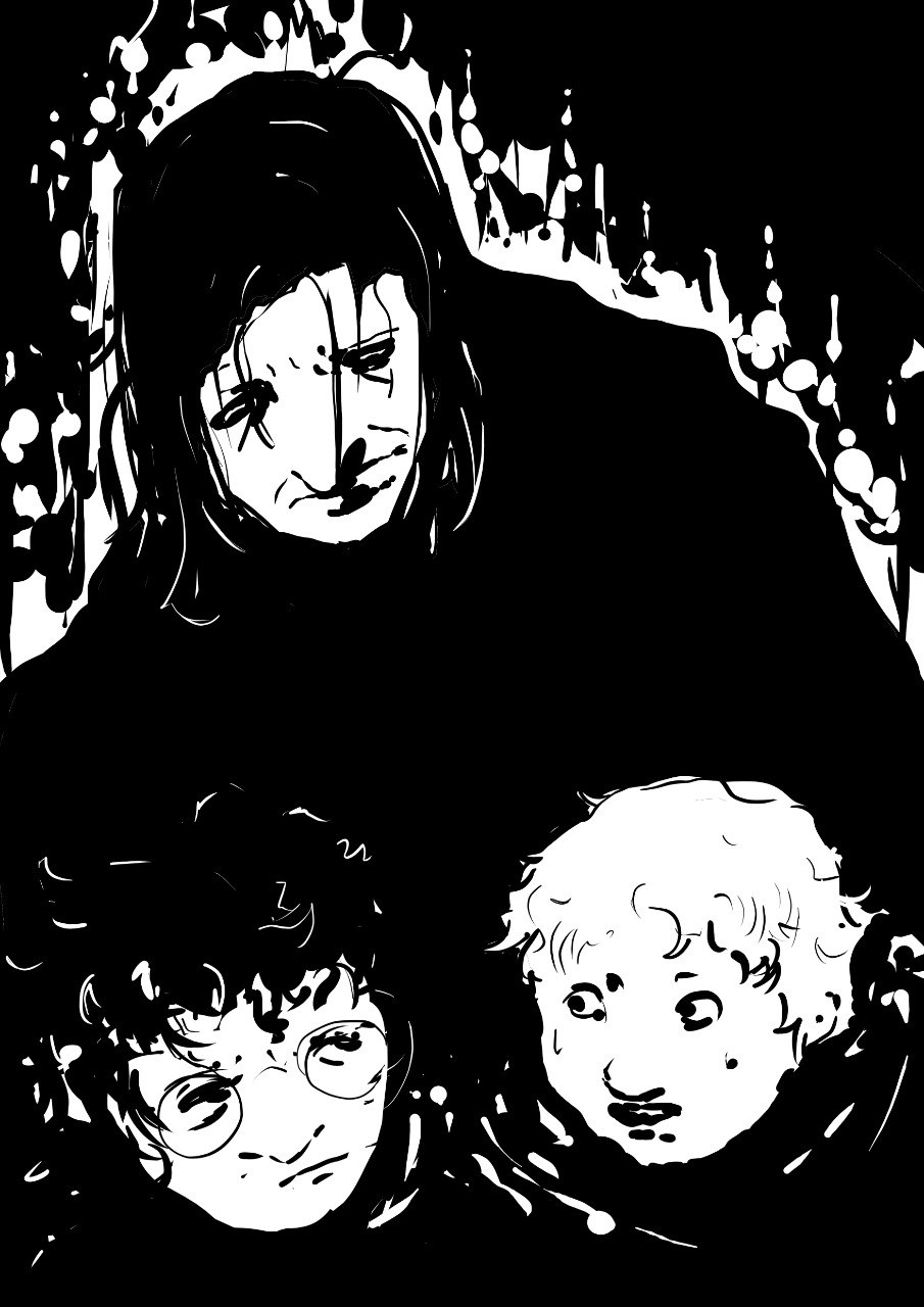 Снегг ловит Гарри и Невилла, "Гарри Поттер и Узник Азкабана"