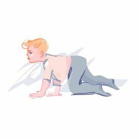 Малыш ползет