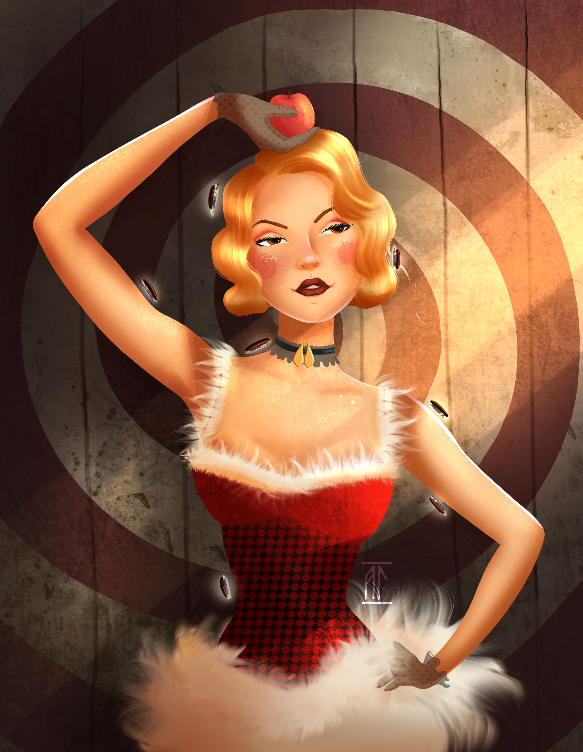 Ассистентка метателя ножей