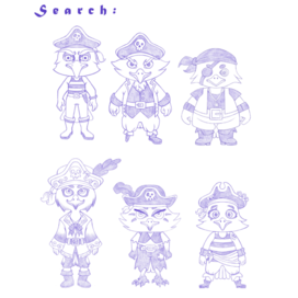 1. Поиск дизайна антропоморфного орла-пирата