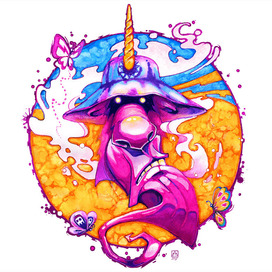 Розовый единорог