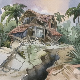 После землетрясения