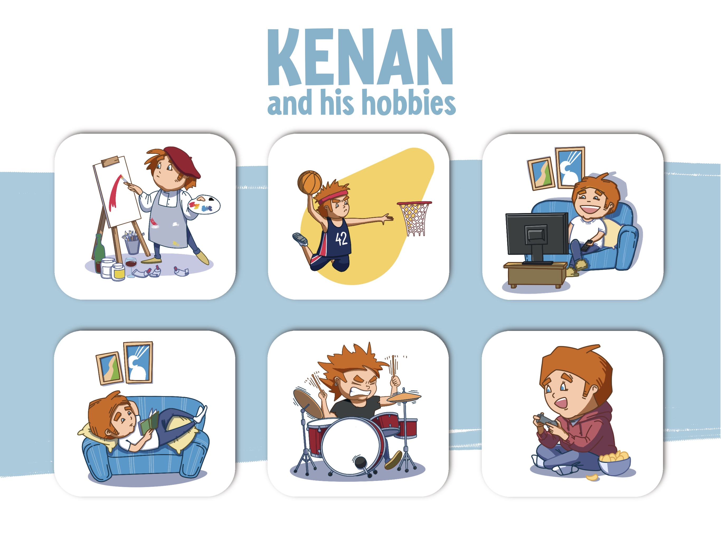 Персонаж в различных позах