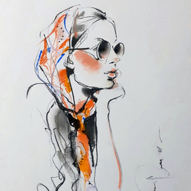 Девушка в косынке