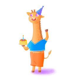 Жираф на празднике