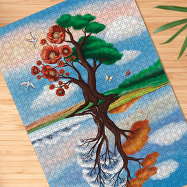 4 сезона - иллюстрация для пазла