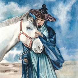 девушка с лошадью