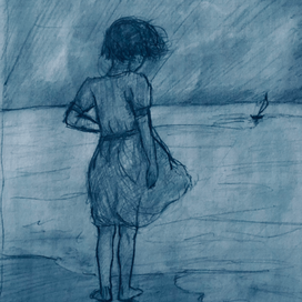 девочка и море