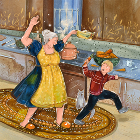 Иллюстрация для диафильмов "Светлячок" по сказке "Доброе слово" В.Асеева