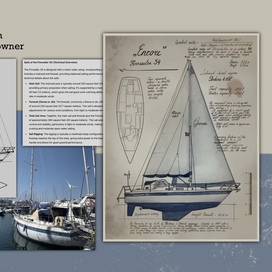 Ретро-постер для владельца яхты