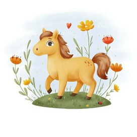 Лошадка на полянке