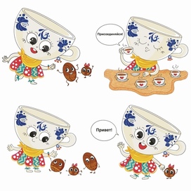 Бренд персонаж для кофейни