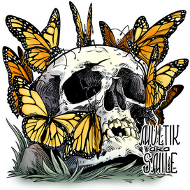 Бабочки на черепе