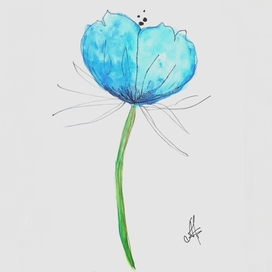 Голубой цветок