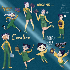 Один персонаж в разных стилях