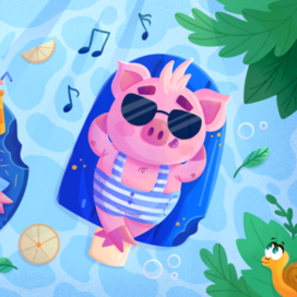 Отдыхающие свинки