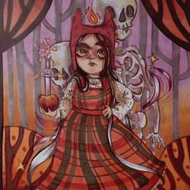 Девочка с яблоком