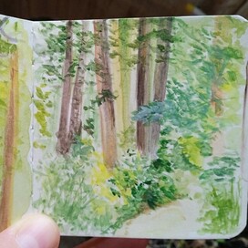 Пленэр. Парк. 8*8