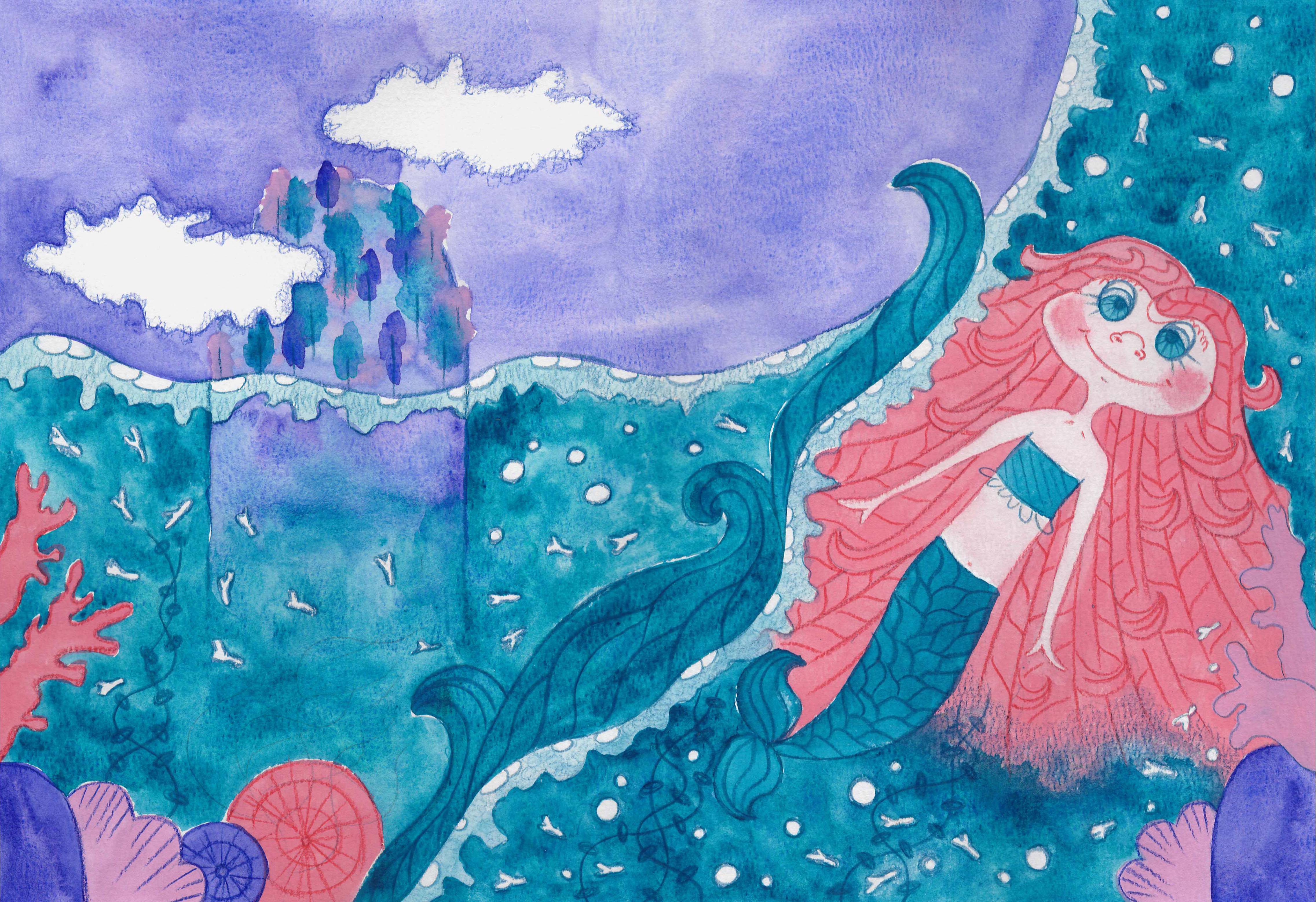 Разворот в книгу "Маленькая русалочка"