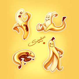 Банановые стикеры