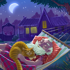 Дед Мороз на даче. Звездный сон.