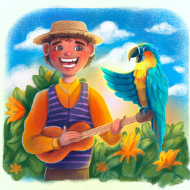 Как здорово найти друга по душе, даже если этот друг -попугай 