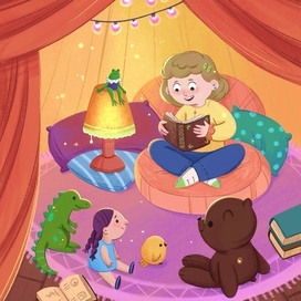 Урок для игрушек. Детская книжная иллюстрация 