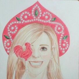 Девушка в кокошнике