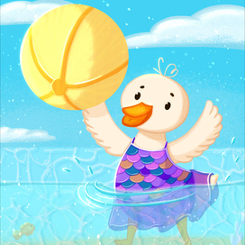 Уточка на море