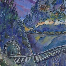 Поезд в горах