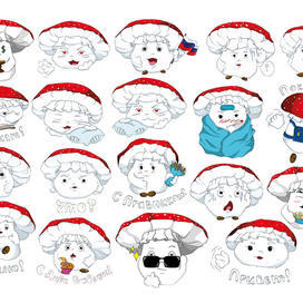 Стикеры с мухоморами