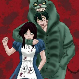 Алиса и Чеширский кот💙💜