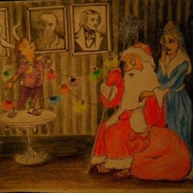 когда ребёнок читает Деду Морозу стих по Достоевскому.