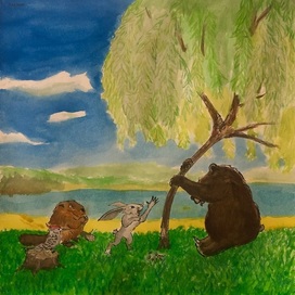 заяц и вкусная ива