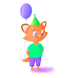 Лисенок идет на День рождения