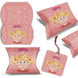 Иллюстрация и леттеринг для упаковки детских украшений