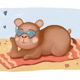 Капибара Капа в отпуске