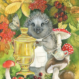 Ежик с самоваром