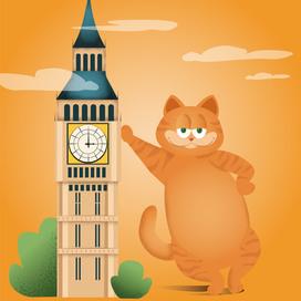 Персонажная иллюстрация - Гарфилд